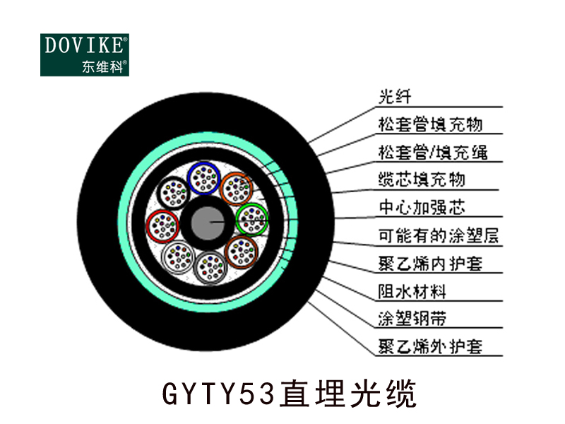 GYTY53室外铠装直埋光缆  24芯GYTY53地埋光缆--江苏东维通信科技有限公司