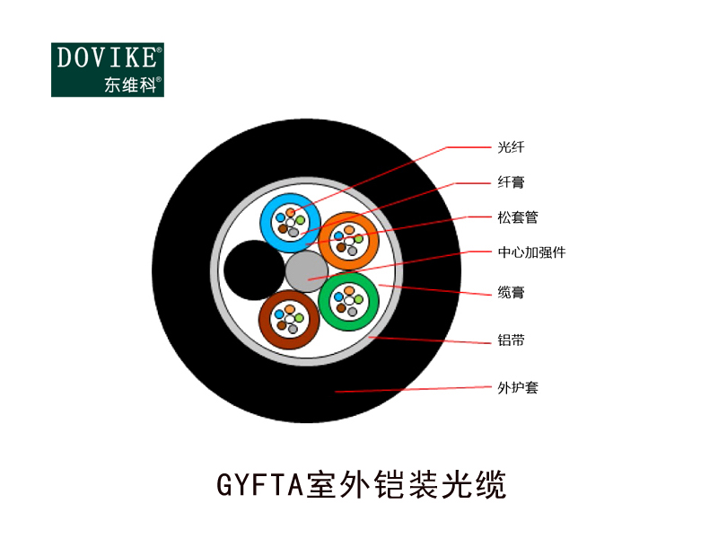 GYFTA铠装光缆非金属加强芯 24芯GYFTA光缆--江苏东维通信科技有限公司